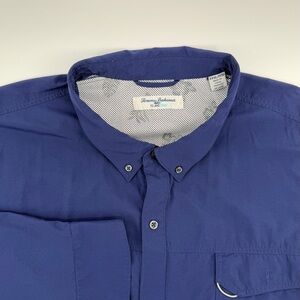 Tommy Bahama long sleeve fishing Shirt Men's 3XL Deep Blue Casual Shirt